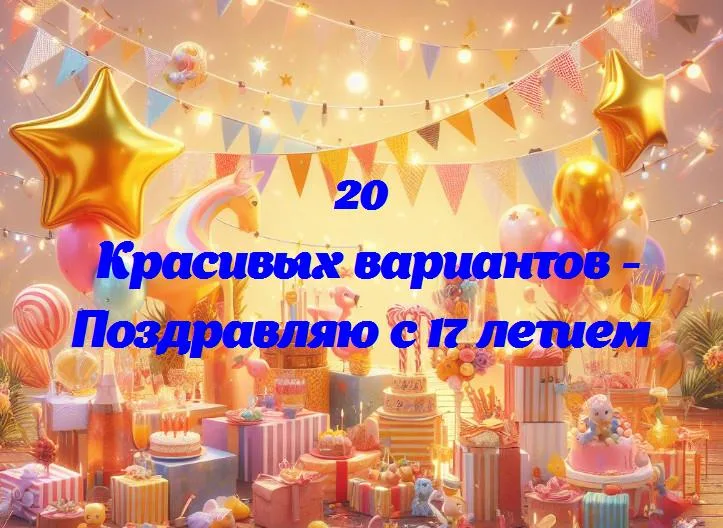 Сладкий 17: поздравляем с важным жизненным этапом!