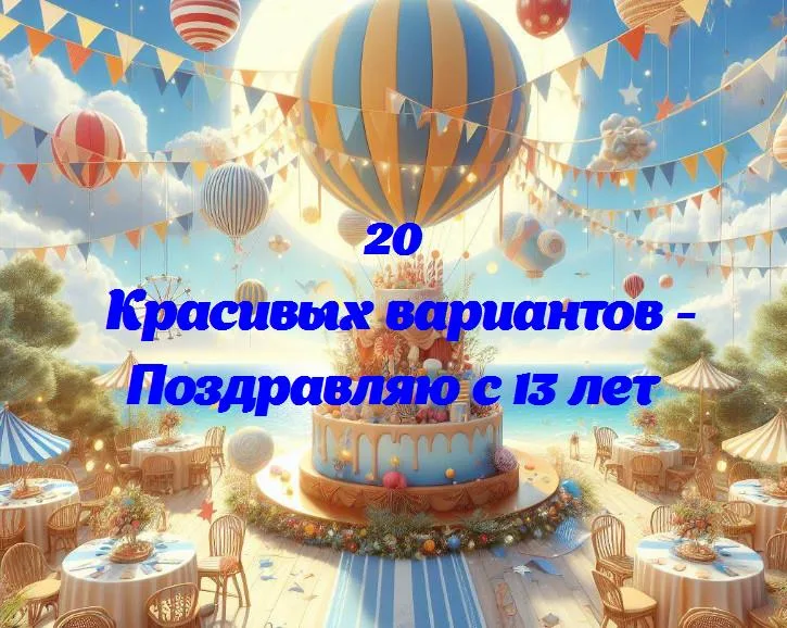 Поздравляю с 13 лет - 20 Поздравлений