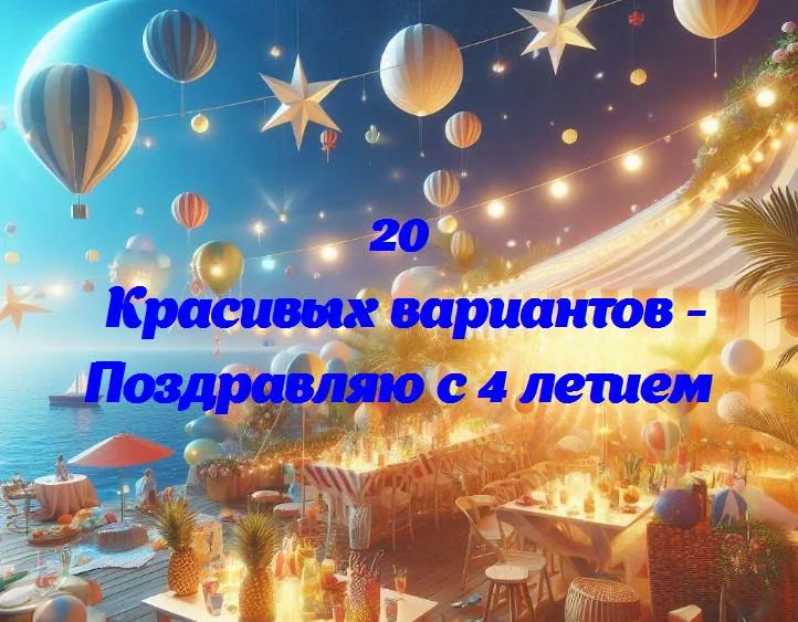 Поздравляю с 4 летием - 20 Поздравлений