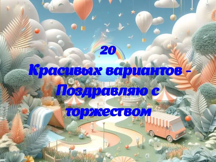 Поздравляю с торжеством - 20 Поздравлений