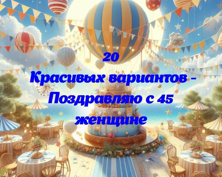 С днем рождения, замечательная 45-летняя женщина!