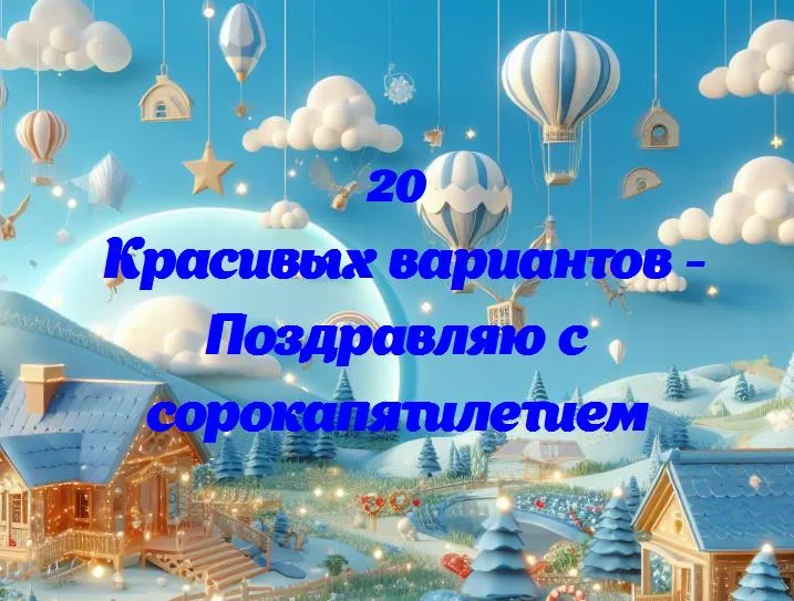 Сорок — золотой век жизни: поздравляем с юбилеем!