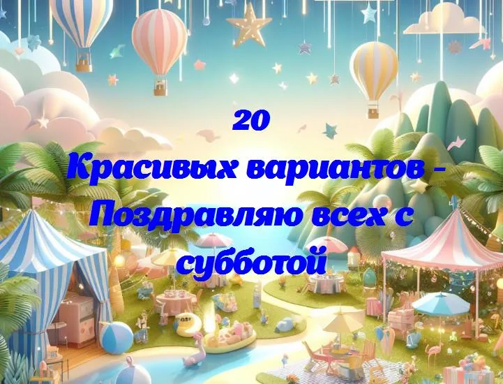 Радость и улыбки: поздравляем всех с волшебной субботой!