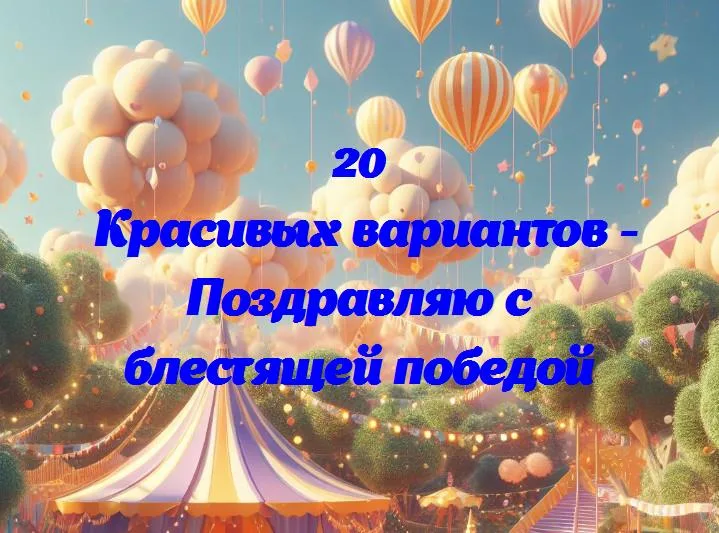 Поздравляю с блестящей победой - 20 Поздравлений