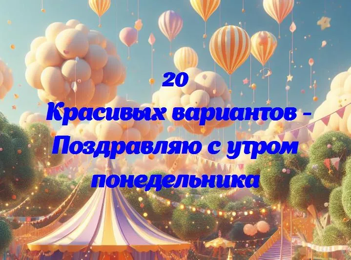 Поздравляю с утром понедельника - 20 Поздравлений