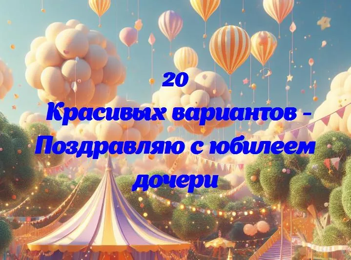 Поздравляю с юбилеем дочери - 20 Поздравлений