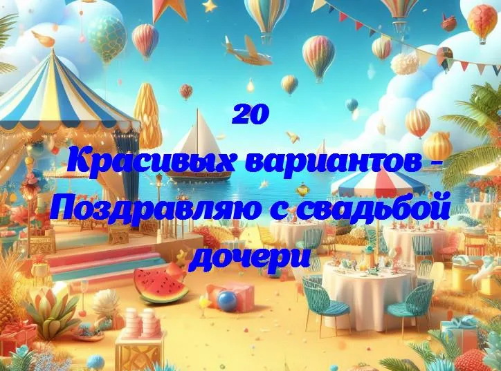 Поздравляю с свадьбой дочери - 20 Поздравлений