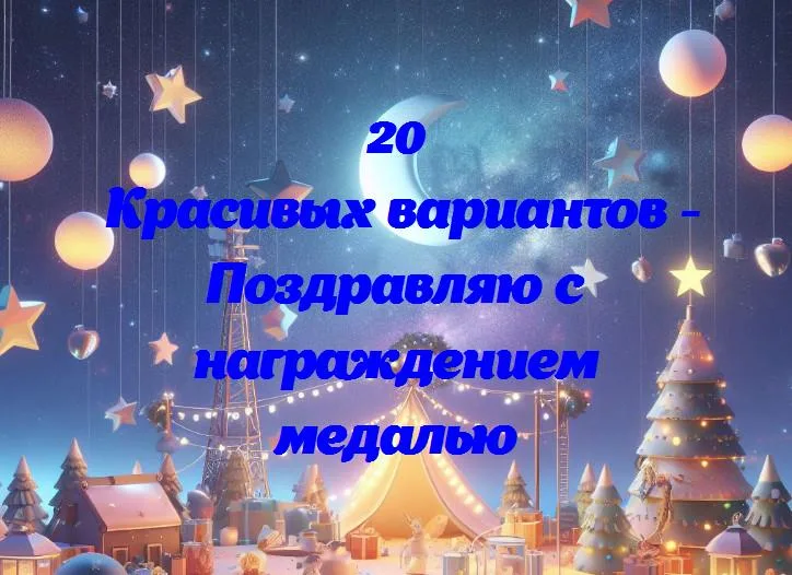 Поздравляю с награждением медалью - 20 Поздравлений