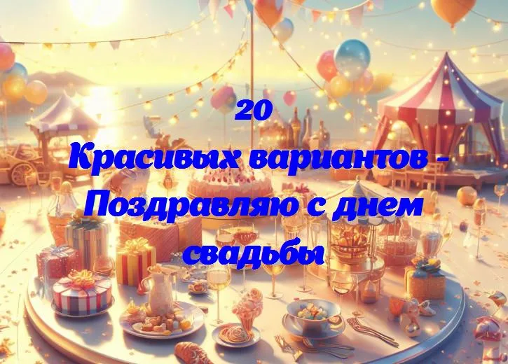 Поздравляю с днем свадьбы - 20 Поздравлений