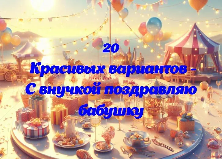 С внучкой поздравляю бабушку - 20 Поздравлений