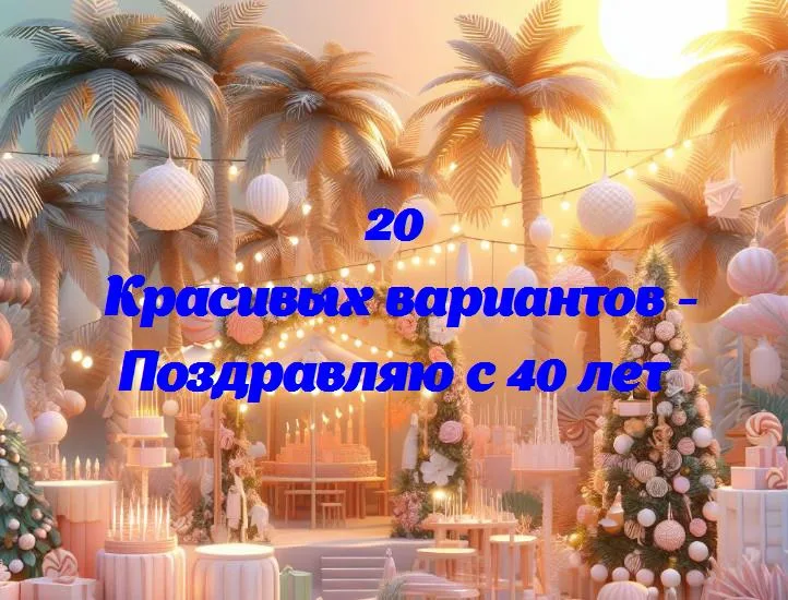 Великолепные 40: поздравляем с круглым юбилеем!