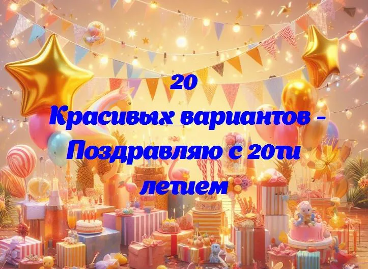 Поздравляю с 20ти летием - 20 Поздравлений