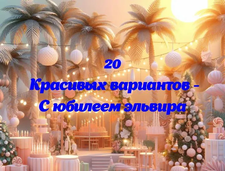 С юбилеем эльвира - 20 Поздравлений