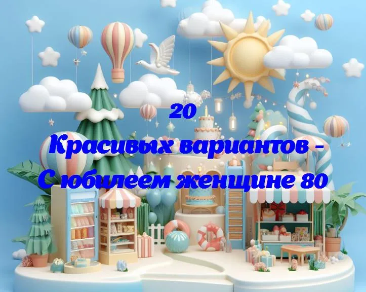 С юбилеем женщине 80 - 20 Поздравлений