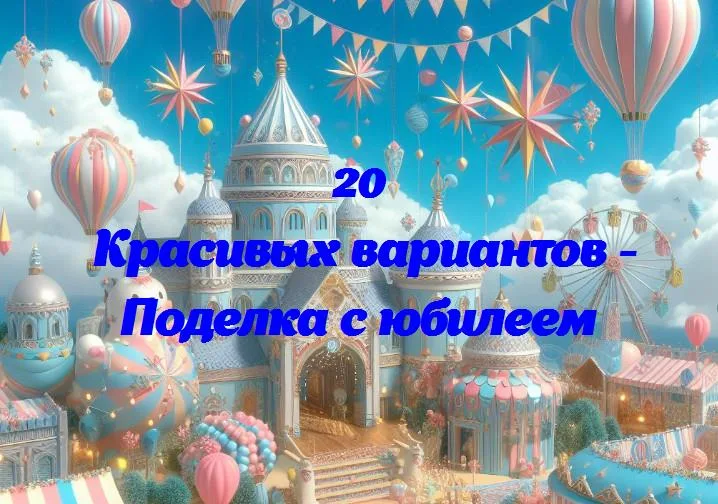 Поделка с юбилеем - 20 Поздравлений