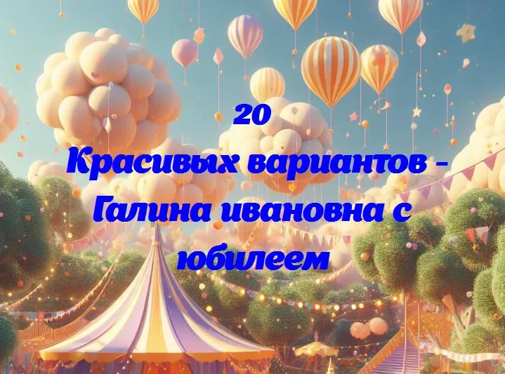 Празднование жизни и доброты: юбилей галины ивановны