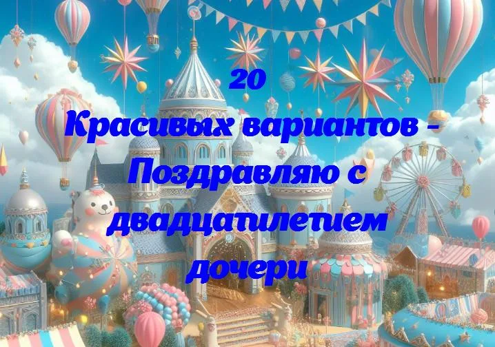 Дочь, с днем рождения! 20 лет волшебства и улыбок