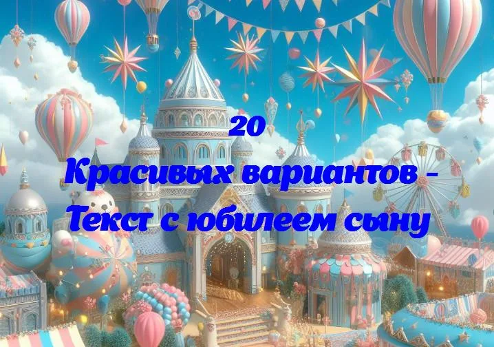 С днем юбилея, сынок! поздравляем тебя с особенным днем в твоей жизни.