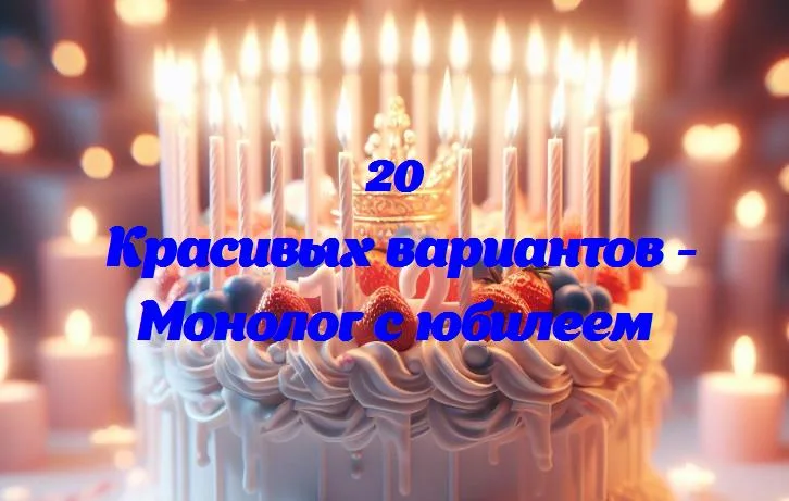 Монолог с юбилеем - 20 Поздравлений