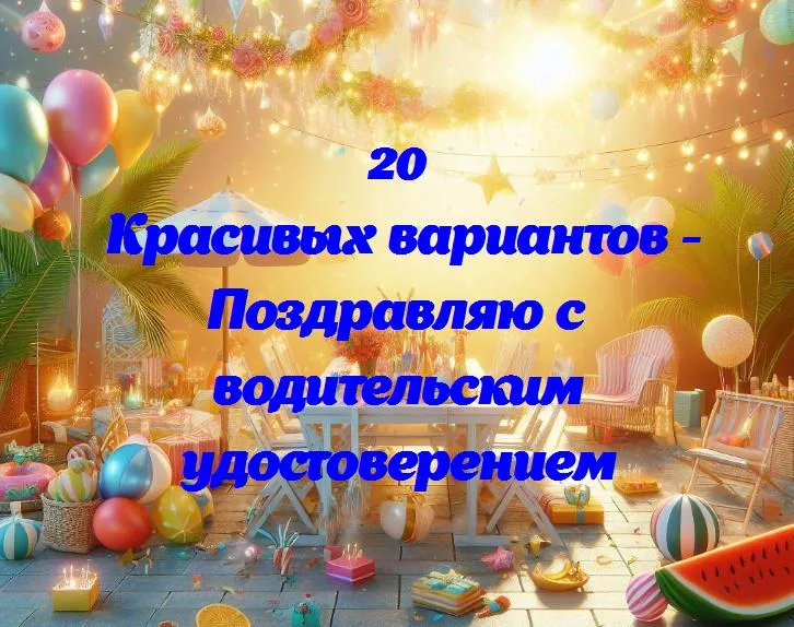 Поздравляю с водительским удостоверением - 20 Поздравлений