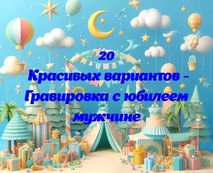 Особенные моменты: гравировка как замечательный подарок для мужчины на юбилей