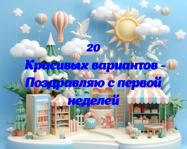 Поздравляю с первой неделей - 20 Поздравлений