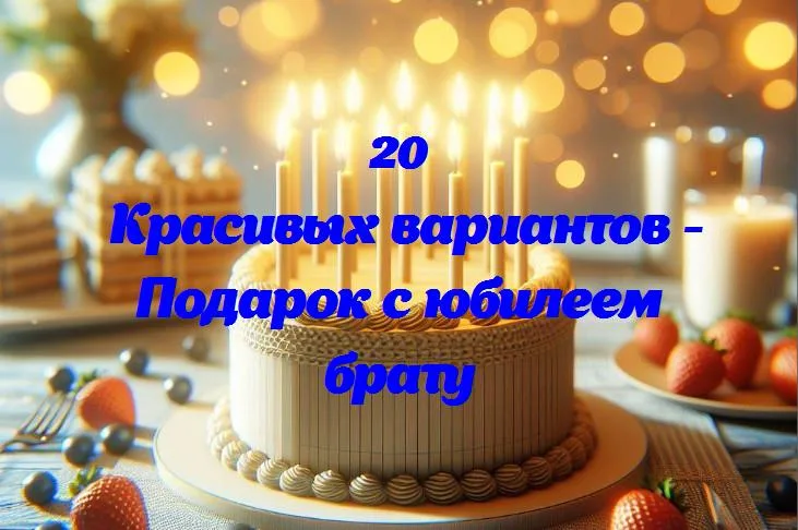 «секреты идеального подарка: как сделать юбилей брата незабываемым»