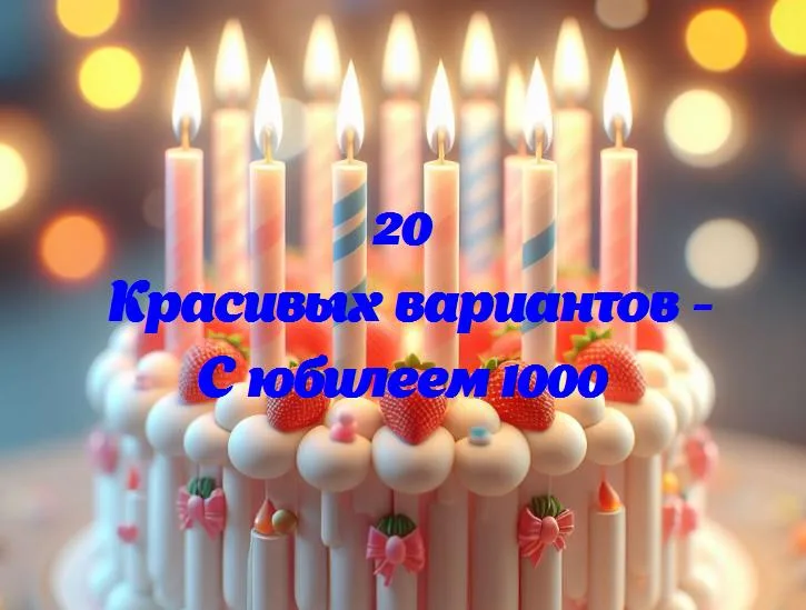 С юбилеем 1000 - 20 Поздравлений