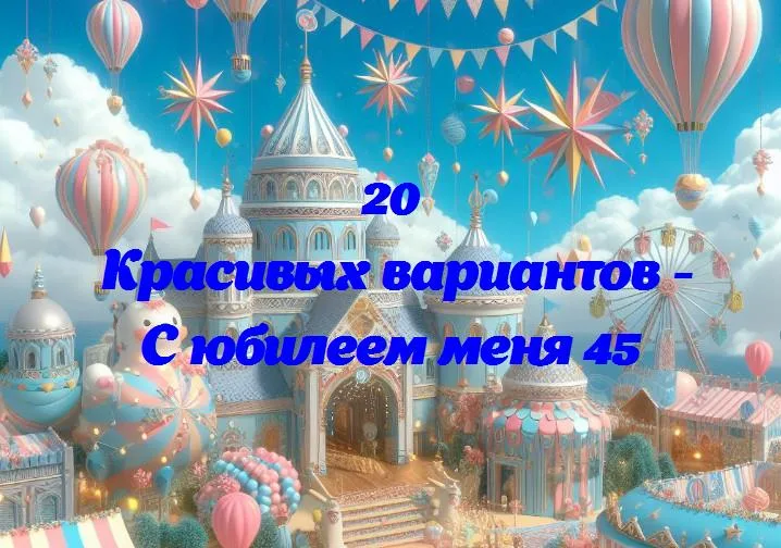 С юбилеем меня 45 - 20 Поздравлений