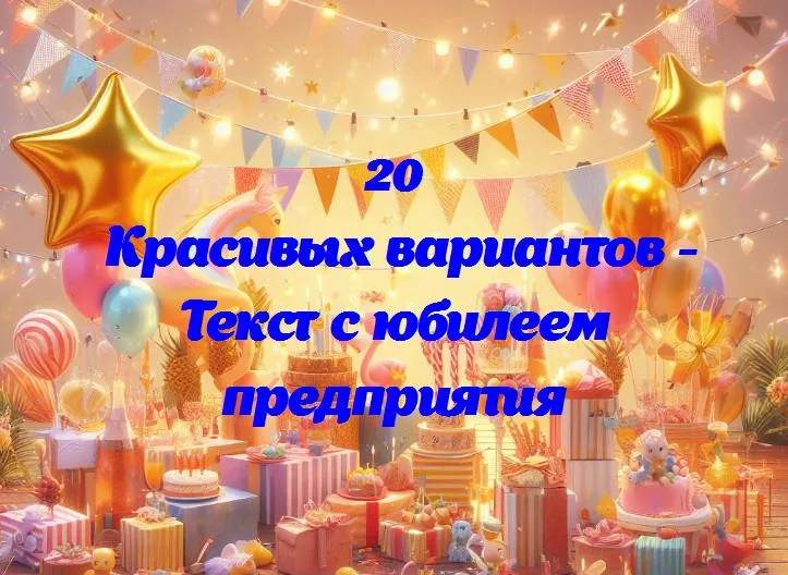 Празднование важного момента: юбилей нашего предприятия!