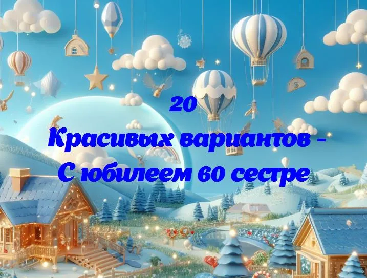 С юбилеем 60 сестре - 20 Поздравлений