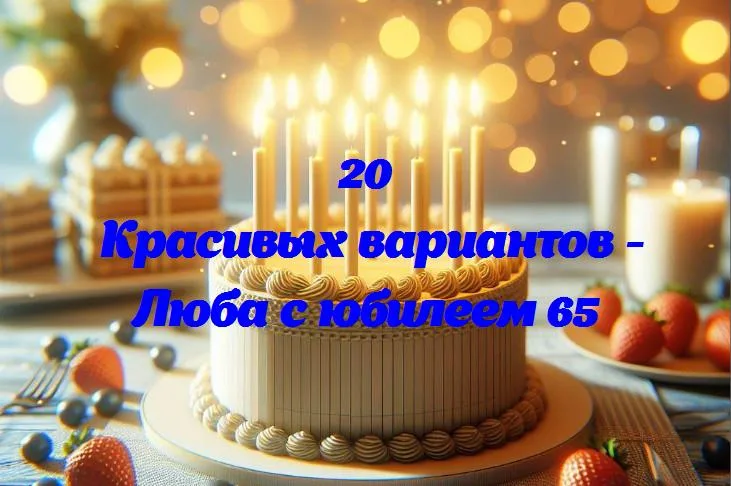 Великий момент: люба отмечает 65 лет жизни!