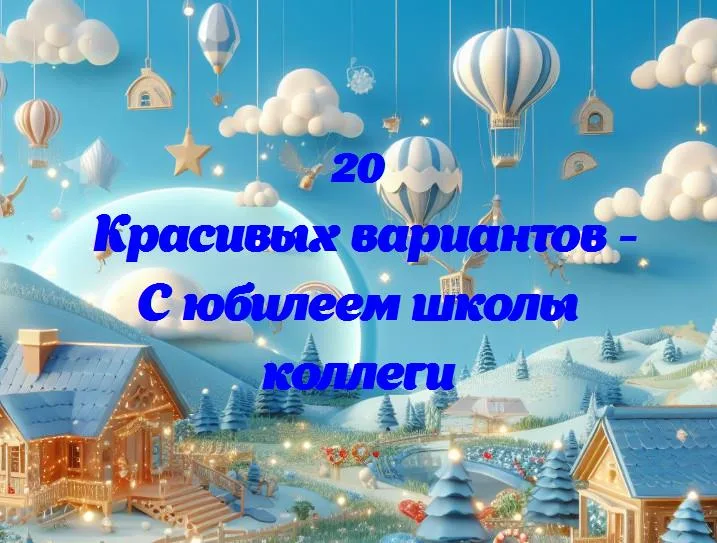 С юбилеем школы коллеги - 20 Поздравлений