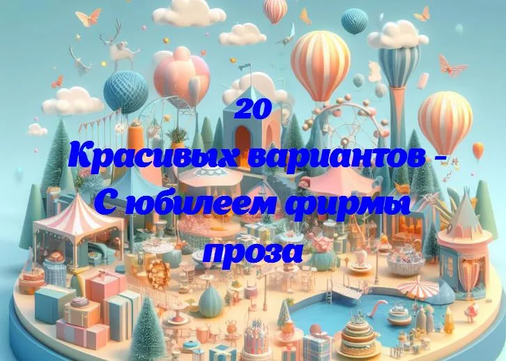 С юбилеем фирмы проза - 20 Поздравлений