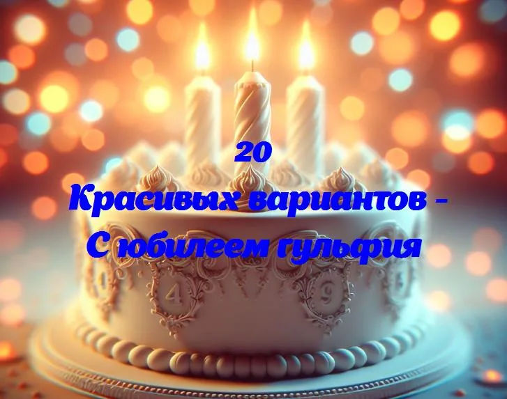 С юбилеем гульфия - 20 Поздравлений