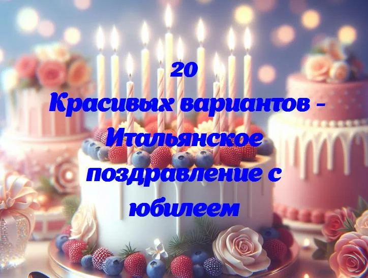 Итальянское поздравление с юбилеем - 20 Поздравлений