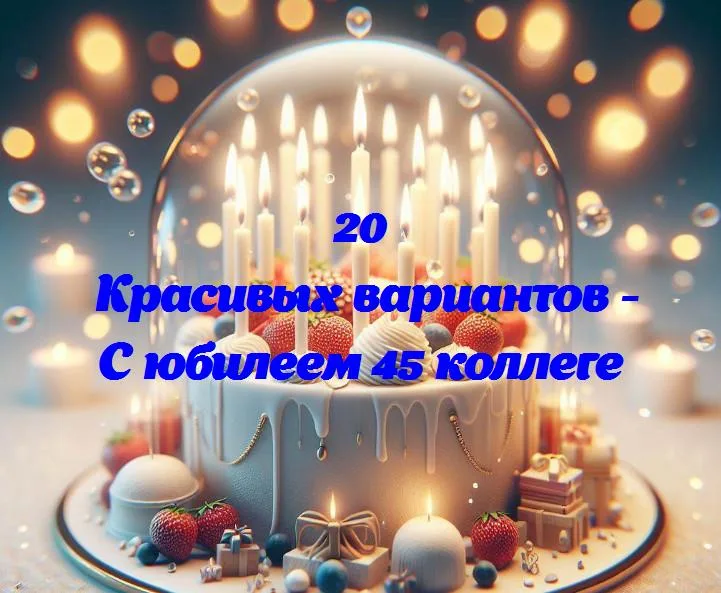 С юбилеем 45 коллеге - 20 Поздравлений