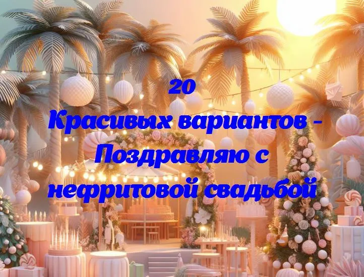 Поздравляю с нефритовой свадьбой - 20 Поздравлений