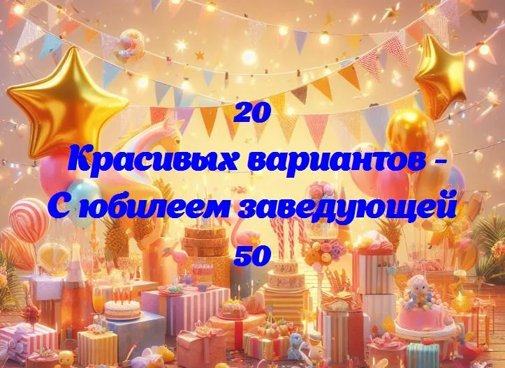 С юбилеем заведующей 50 - 20 Поздравлений