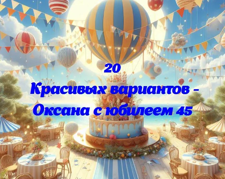 Оксана с юбилеем 45 - 20 Поздравлений