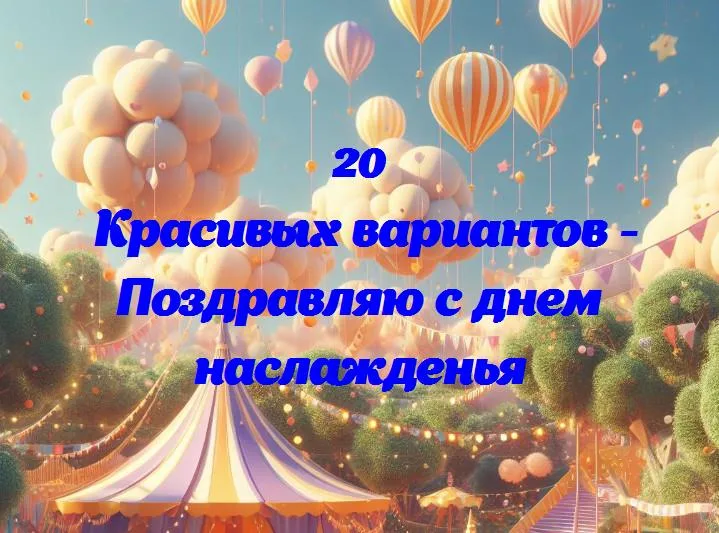 Поздравляю с днем наслажденья - 20 Поздравлений