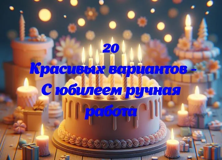 С юбилеем ручная работа - 20 Поздравлений