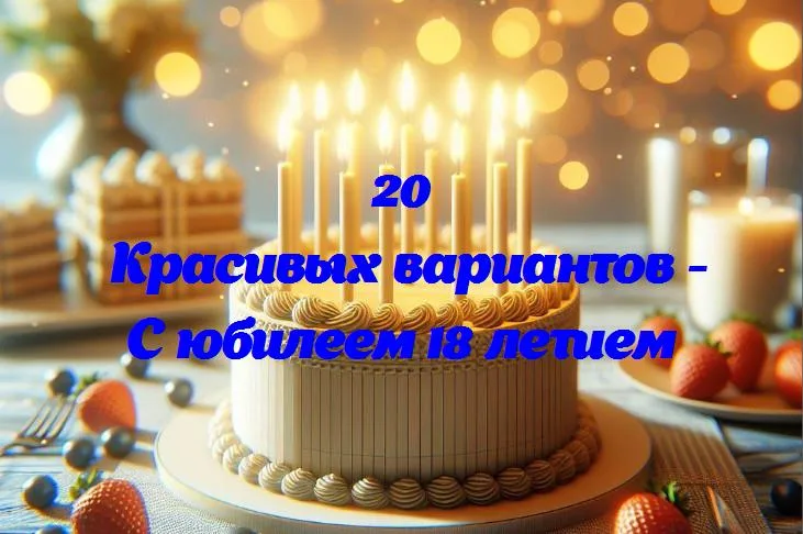 С юбилеем 18 летием - 20 Поздравлений