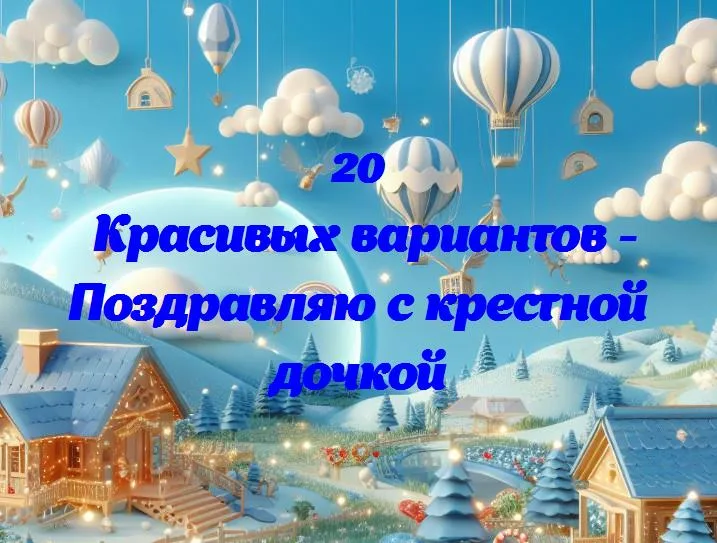 Поздравляю с крестной дочкой - 20 Поздравлений