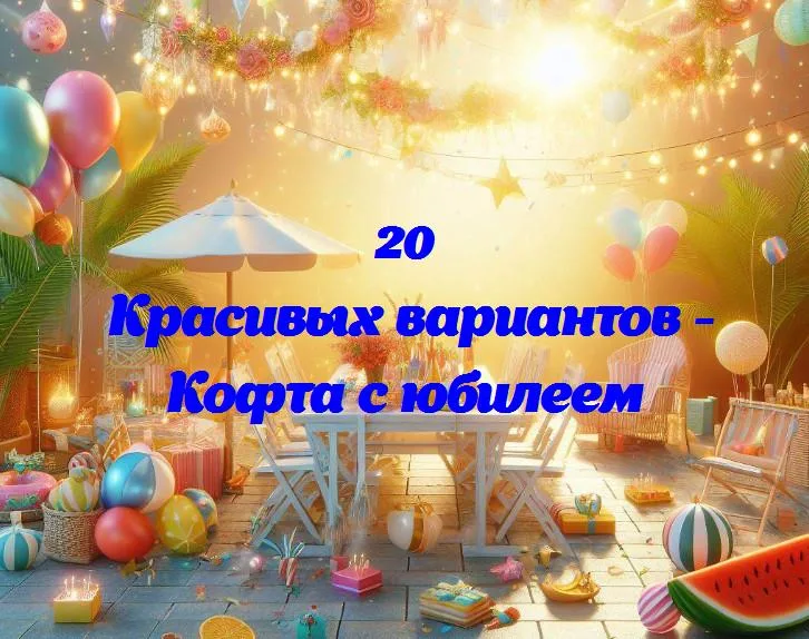 Кофта с юбилеем - 20 Поздравлений