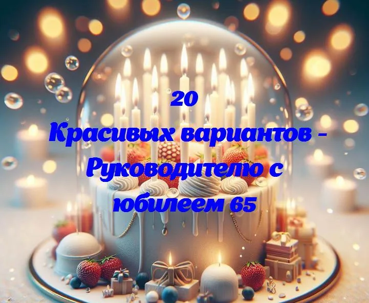 Поздравляем руководителя: 65 лет мудрости и успехов!