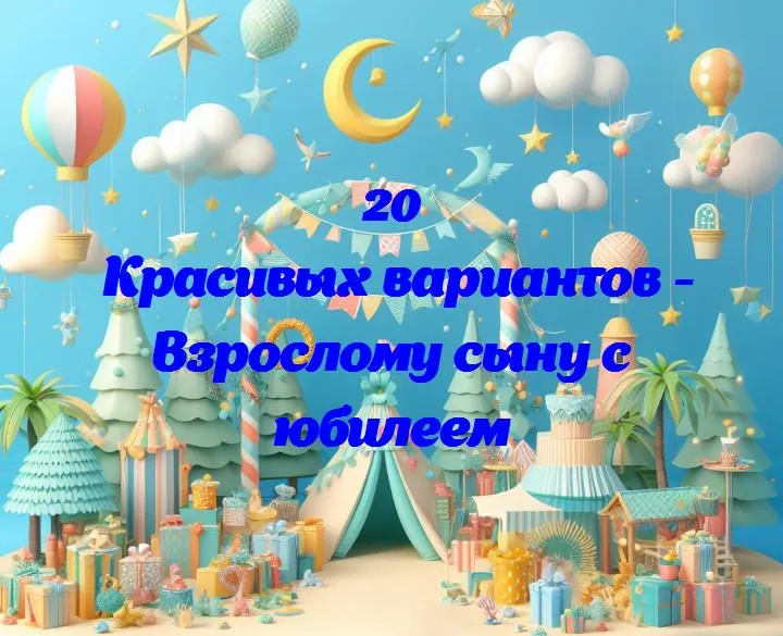 Взрослому сыну с юбилеем - 20 Поздравлений