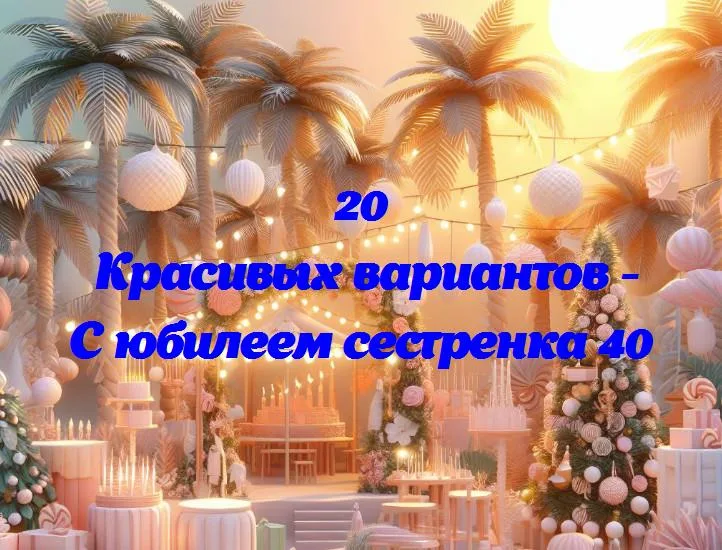 С юбилеем сестренка 40 - 20 Поздравлений