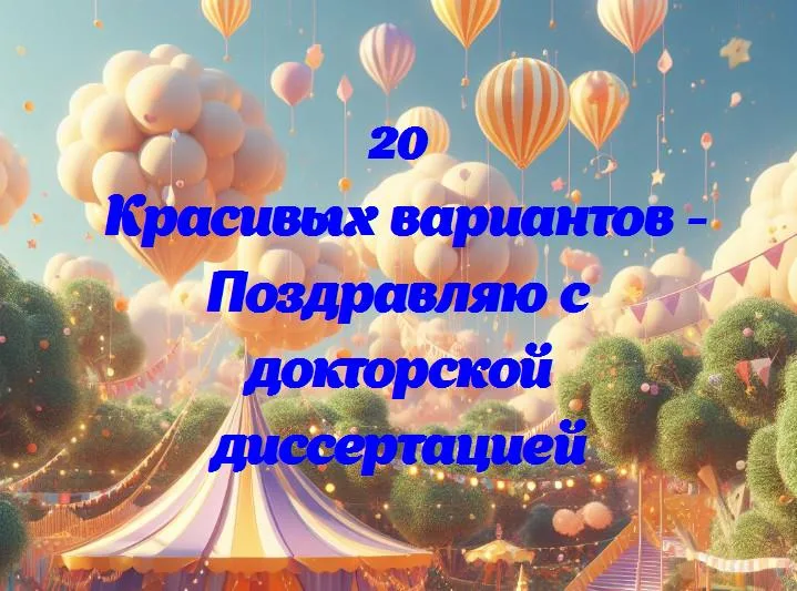 Поздравляю с докторской диссертацией - 20 Поздравлений