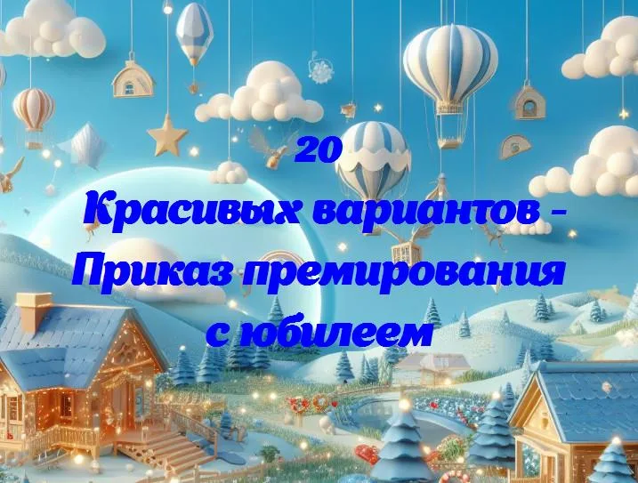 Приказ премирования с юбилеем - 20 Поздравлений